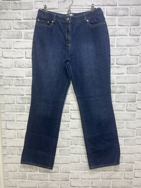 Isaac Mizrahi Dark Wash Mid Rise Bootcut Jeans 12